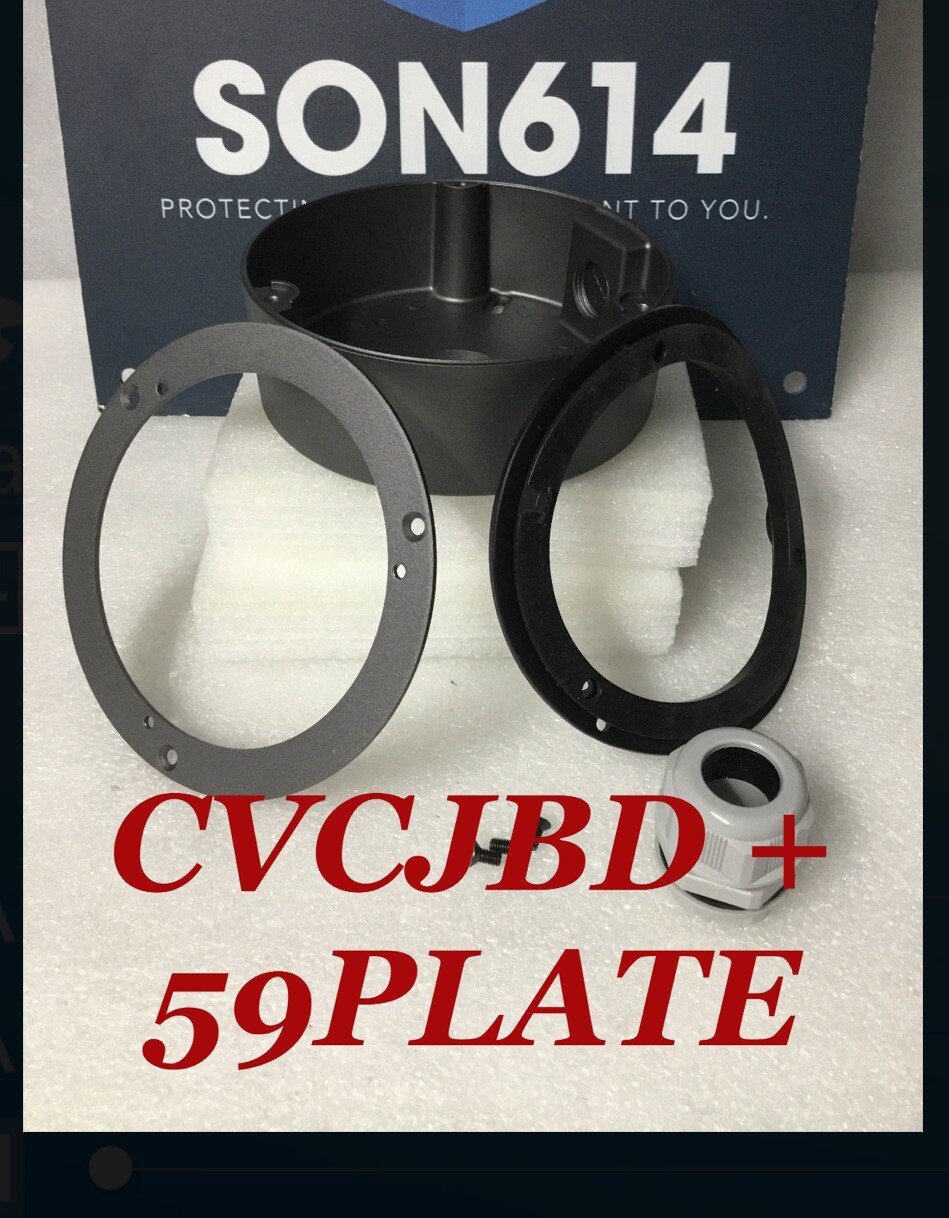 Speco CVCJBD Round Junction Box W/ 59PLATE Adaptor Plate For Dome Style Camera