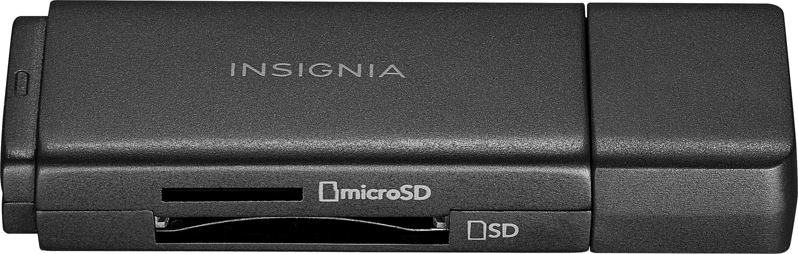 Insignia- USB 3.0 SD and microSD Memory Card Reader - Black