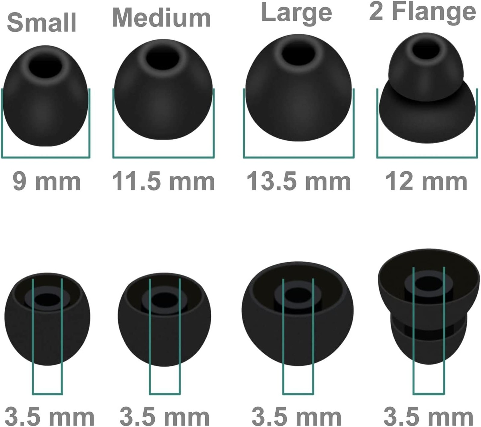 JNSA Replacement for Powerbeats Pro Ear Tips Eartips Ear Plug Ear Cap,Navy, S...