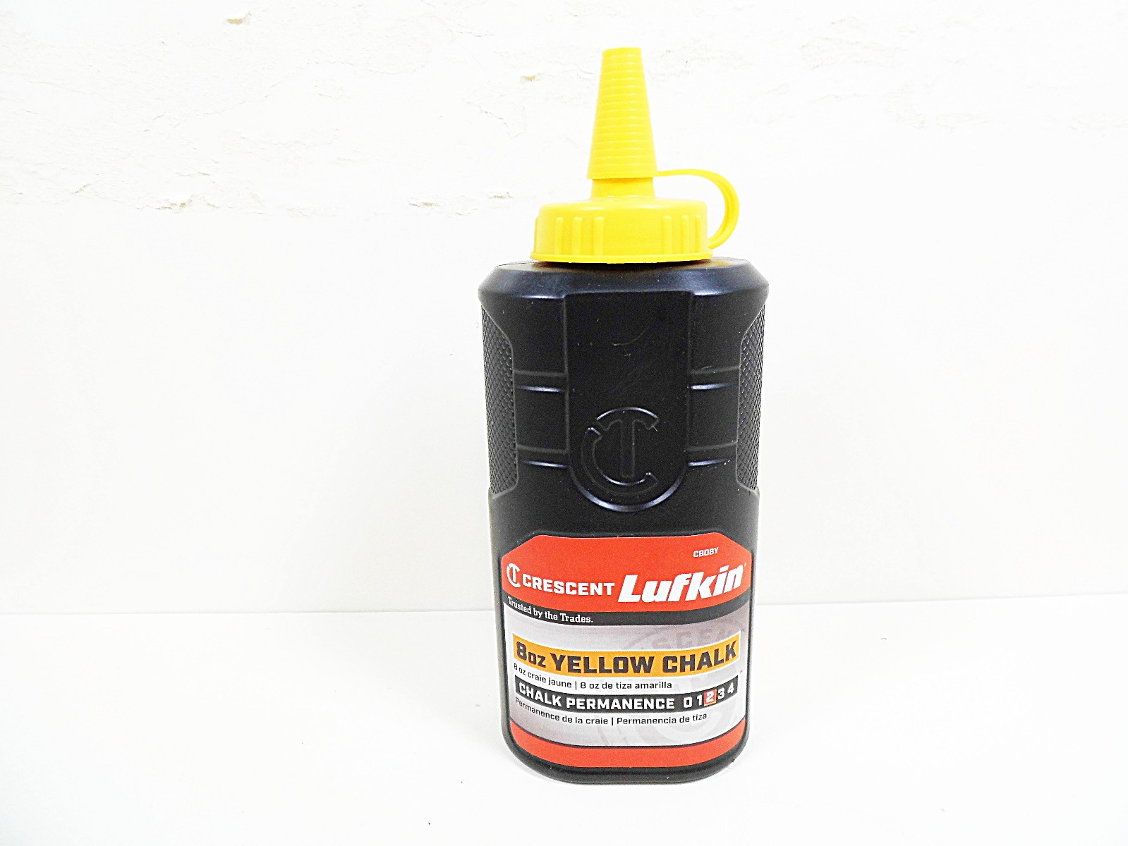 Yellow Chalk Line Marking Powder Refill Black 8 Oz Carpenter Lufkin Plastic Tip