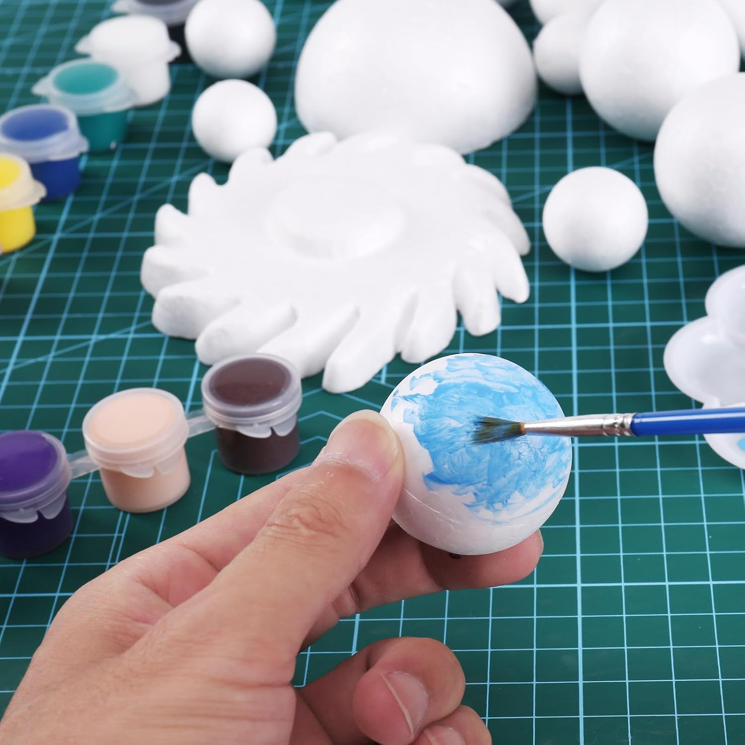 72 Pcs Solar System Model Foam Balls Kit Includes Mixed Sizes Craft Foam Bamboo
