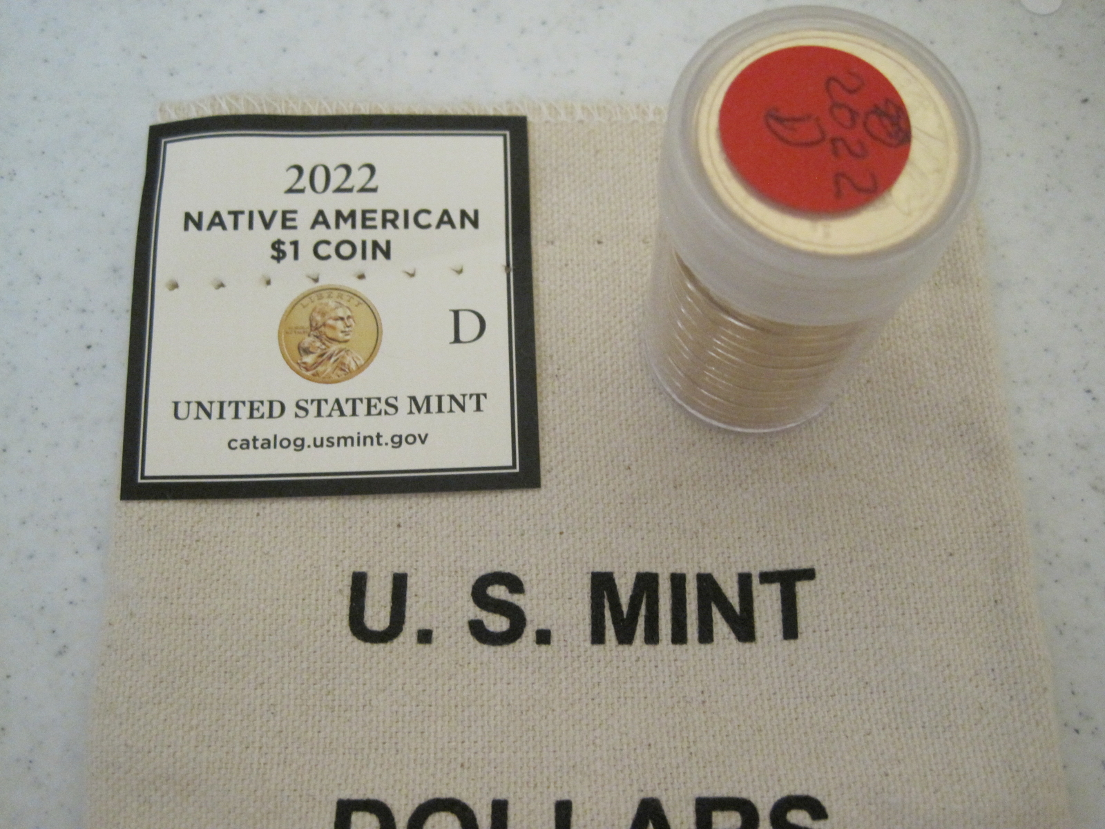 2022 P & D Native American Uncirculated Dollar Rolls
