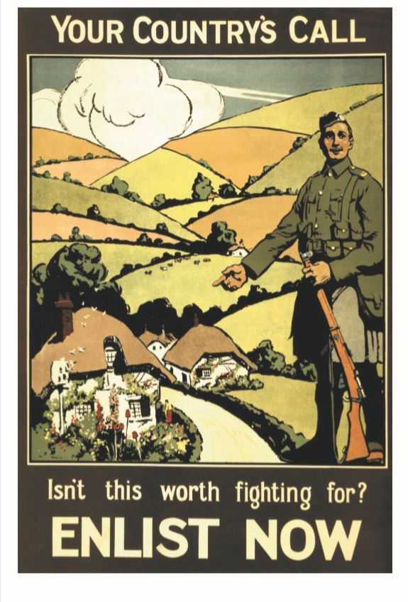 Enlist Now - Your Country's Call - NEW WWI Vintage Art Print  POSTER