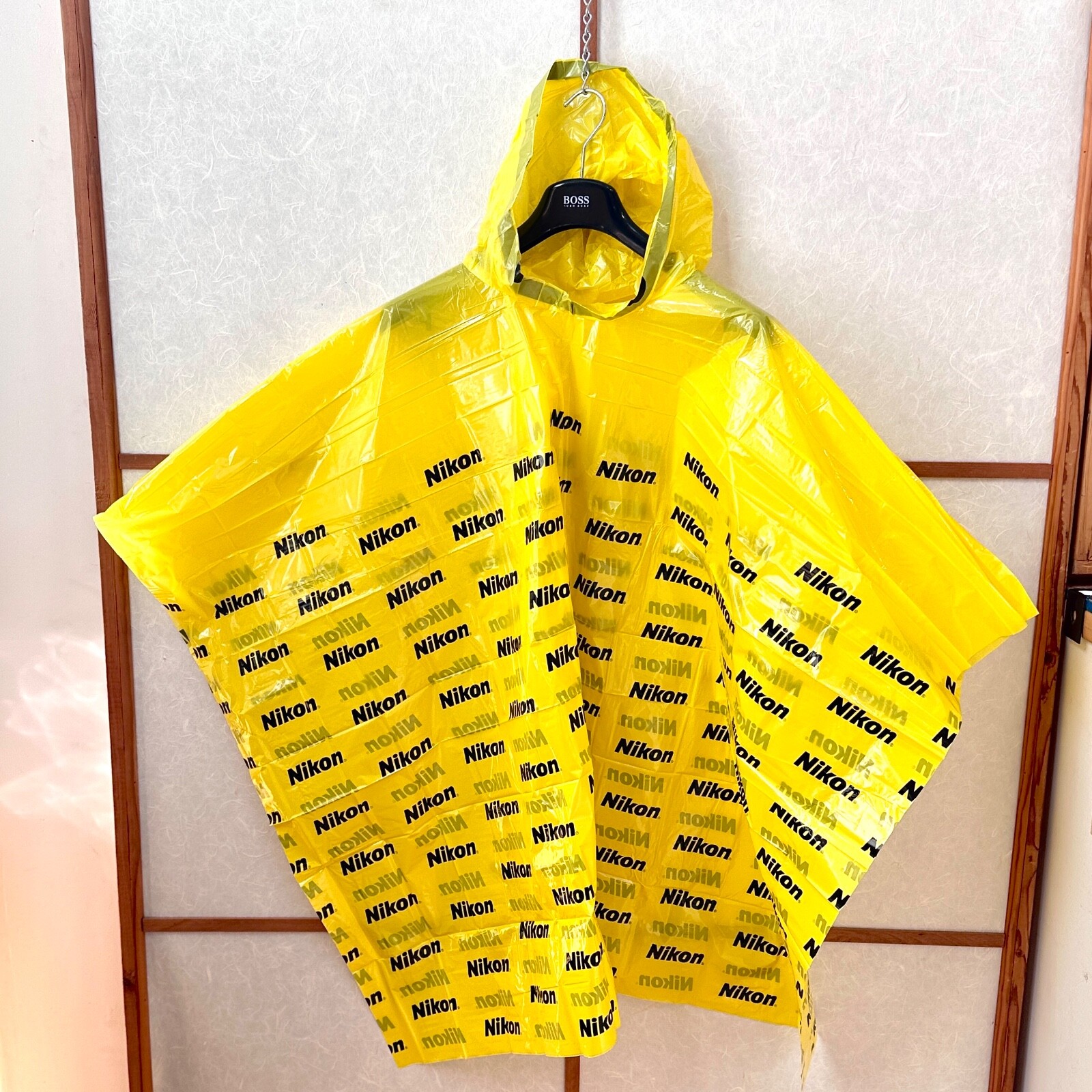 RARE MINT NIB Vintage NIKON MAD DASHER Adult Hooded Reusable Poncho USA MADE!