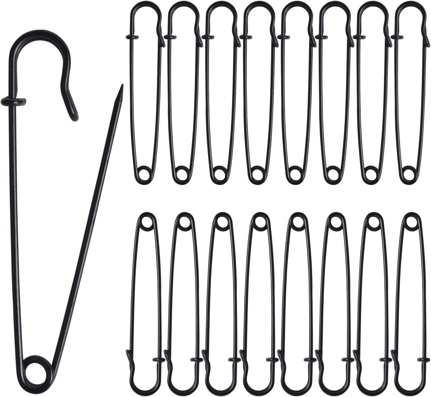Large Safety Pins Heavy Duty 3" or 4" Big Safety Pins for Laundry Blanket Crafts