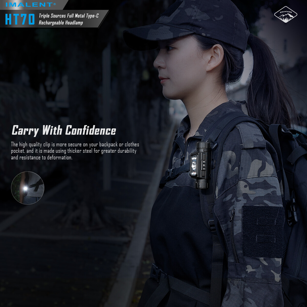 IMALENT HT70 3500 Lumen LED Rechargeable Headlamp Flashlight Waterproof Light