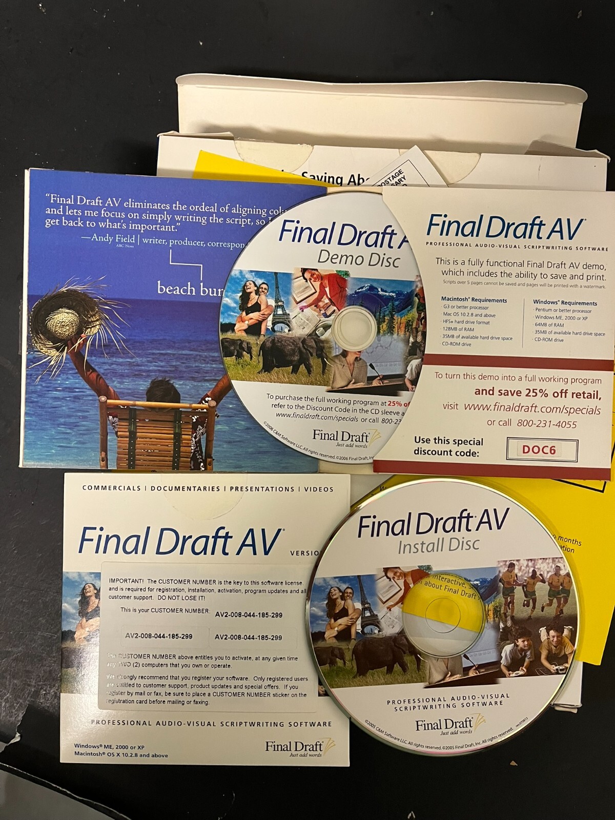 Final Draft AV 2 Scriptwriting Audio-Visual Software (Windows / Mac)