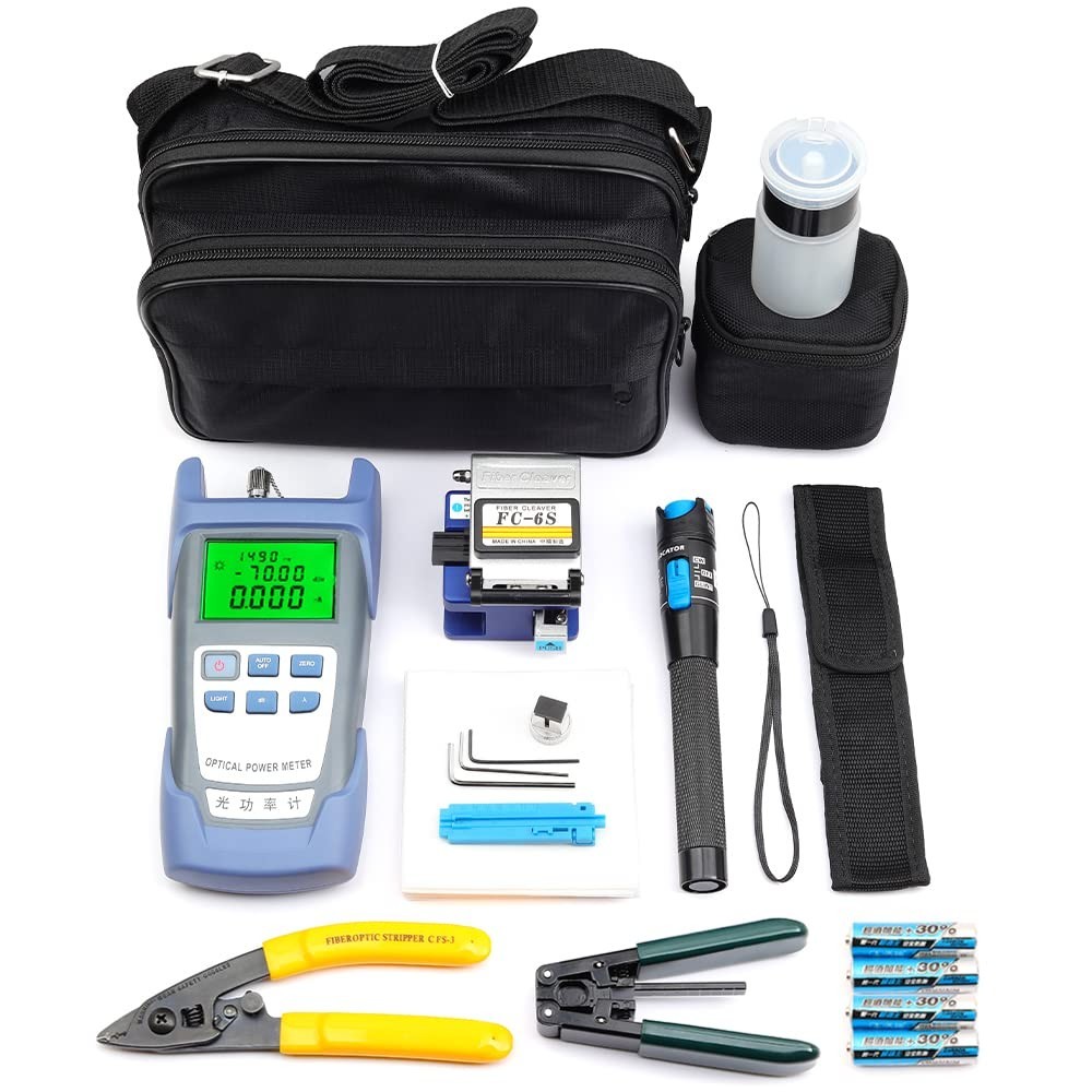 Fiber Optic Termination Tools Kit with Visual Fault Locator, Cleaver, Power Mete