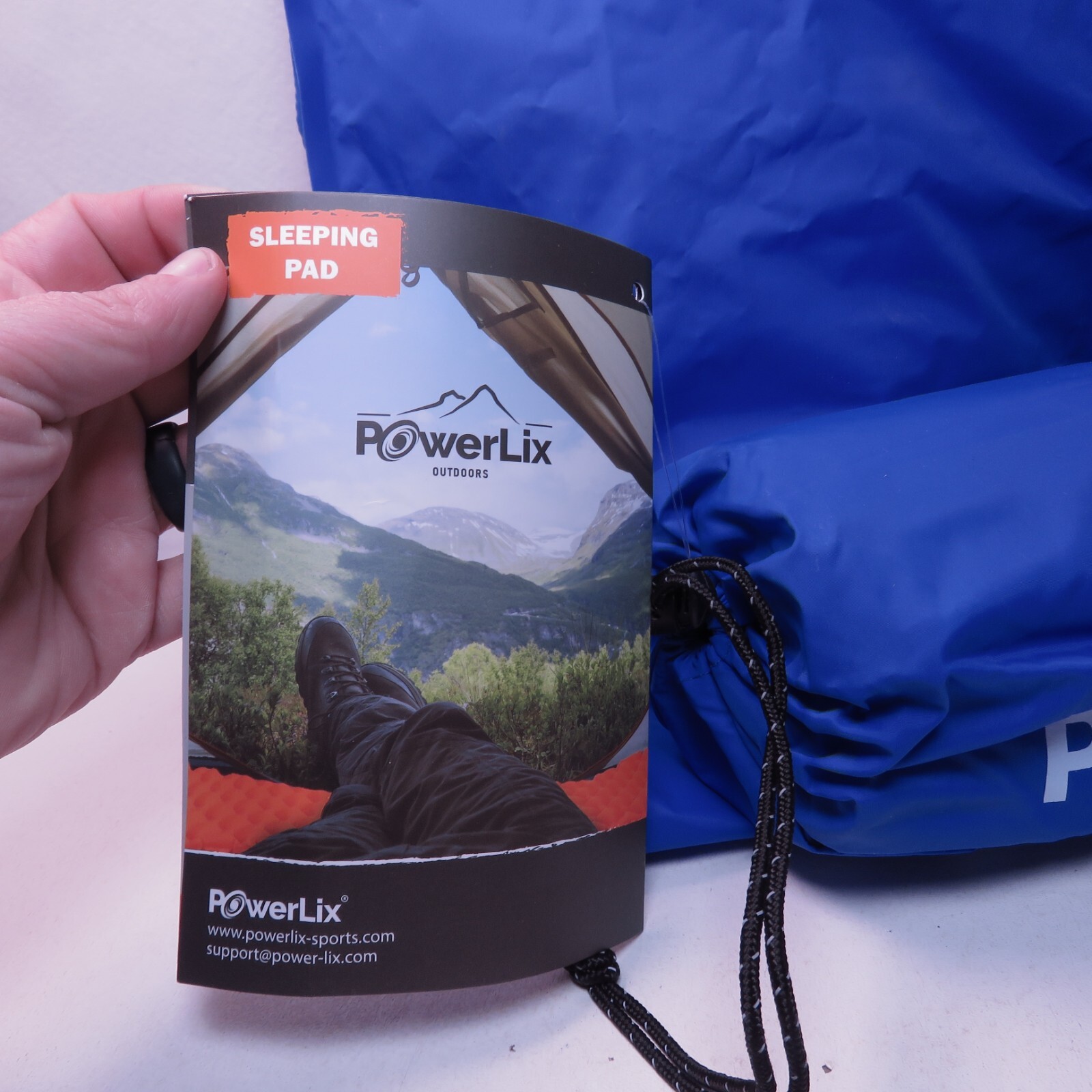 POWERLIX Ultralight Inflatable Camping Sleeping Pad - Blue