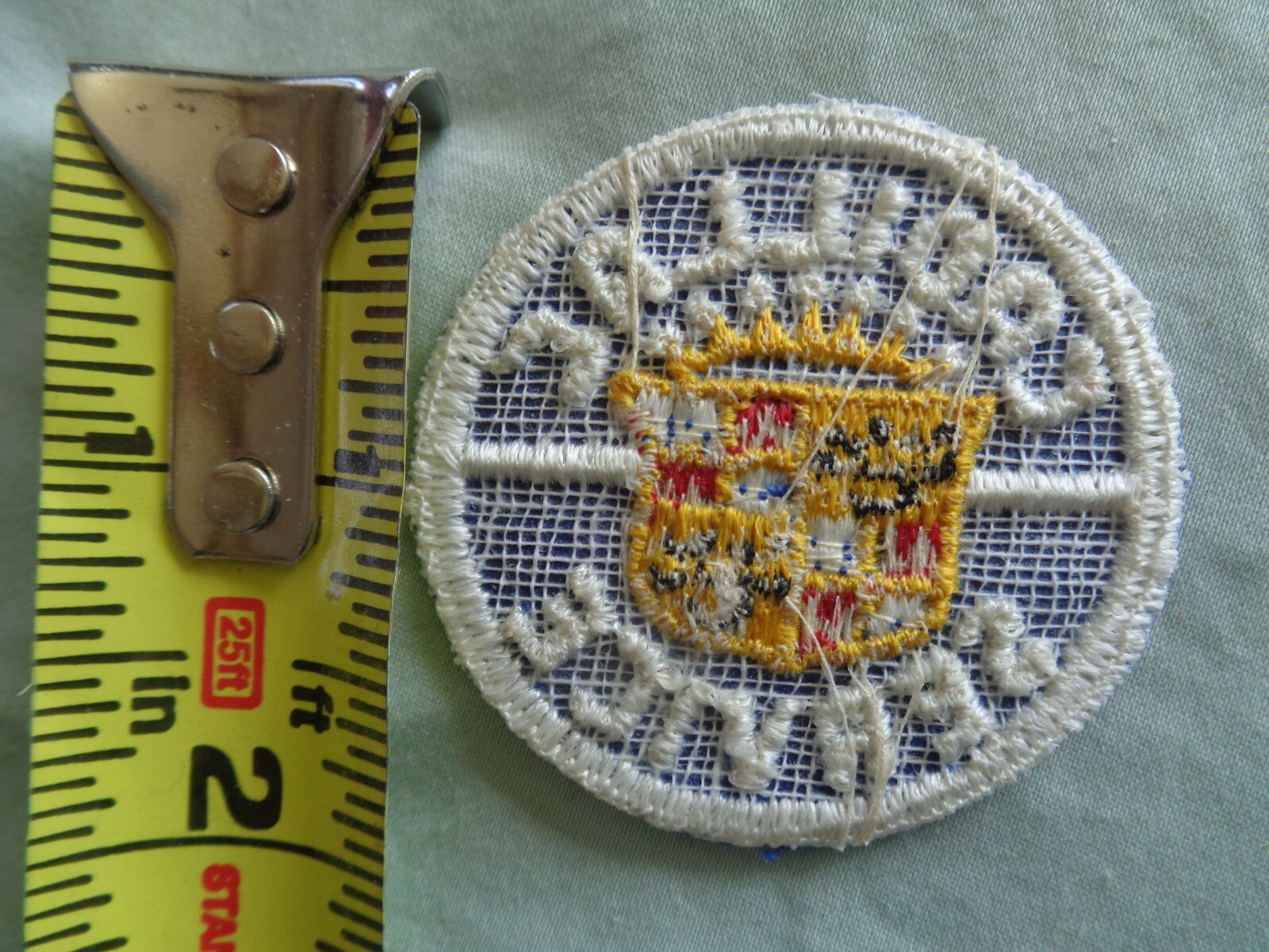 CADILLAC SERVICE UNIFORM PATCH 2 INCHES - Vintage - New - Original