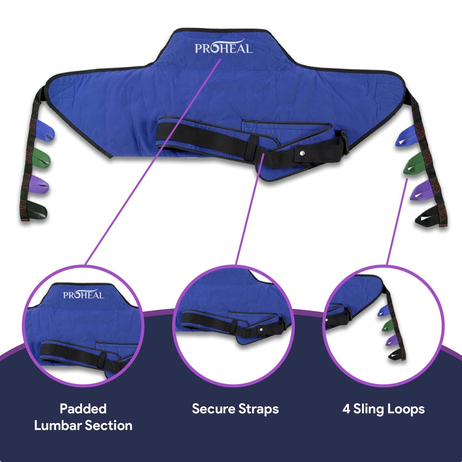 ProHeal Universal Sit to Stand Lift Sling XXL 63.5 x 19 Patient Transfer