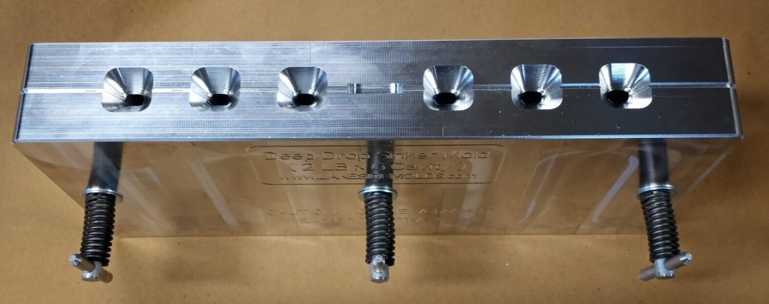 Cod Sinker / Deep Drop Weight Mold 2 LB ( 6 Cavity ) Aluminum CNC