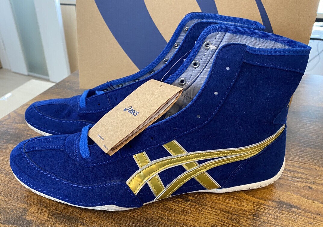 Asics Wrestling Shoes EX-EO special order 1083A001 Blue x Gold x Silver