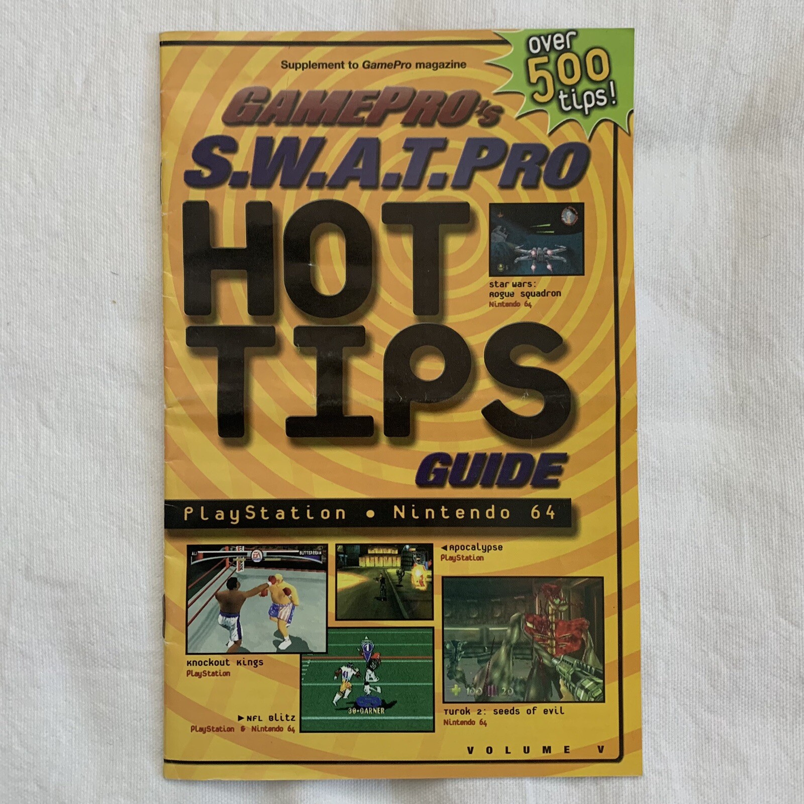 Vintage GamePro SWAT Pro Hot Tips Guide Vol. V For PlayStation & N64