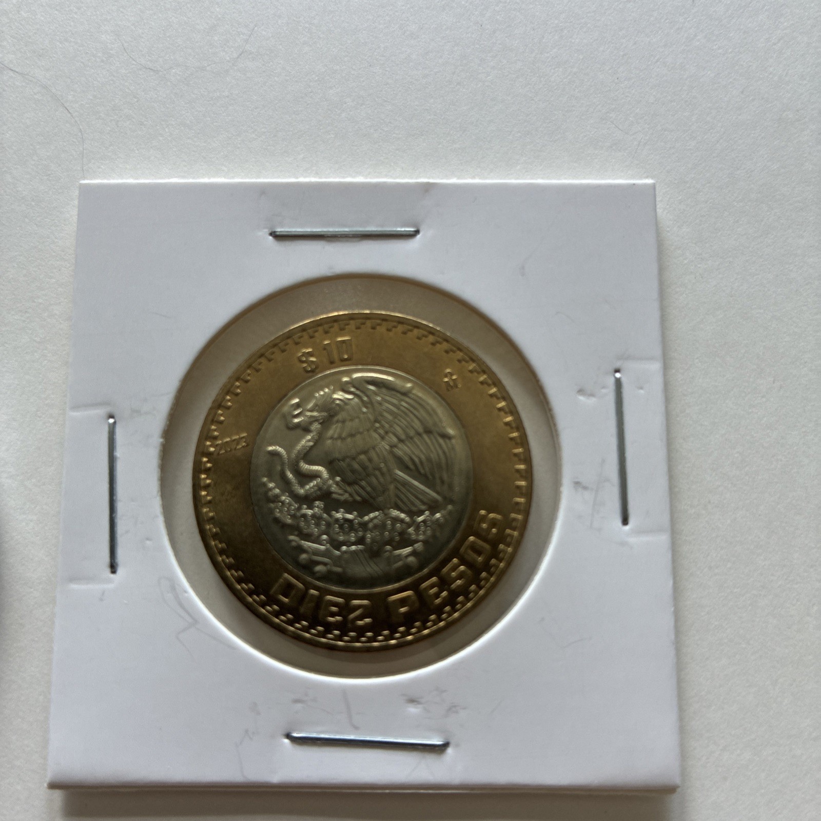 2023 $10 pesos ERROR PLANCHET DOBLE EAGLE UNC