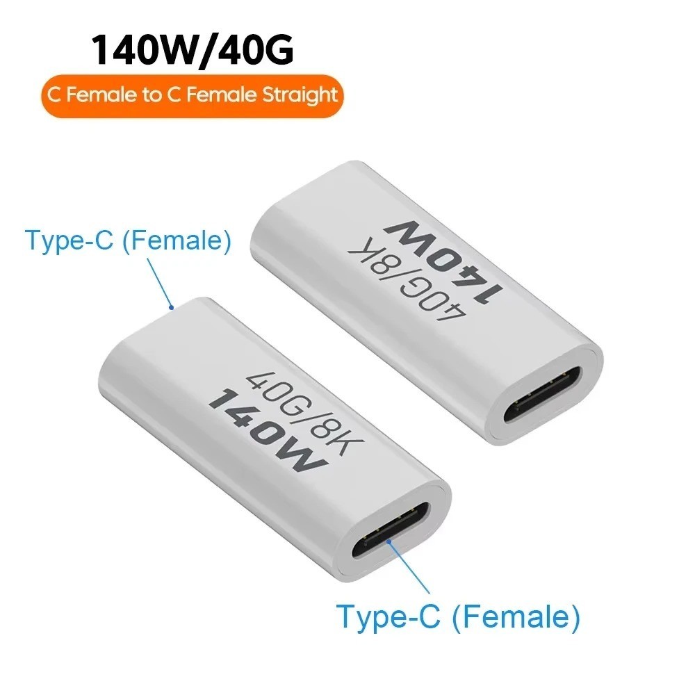 USB C Female to Female Adapter USB 3.1 Type C Coupler Connector Pack  White