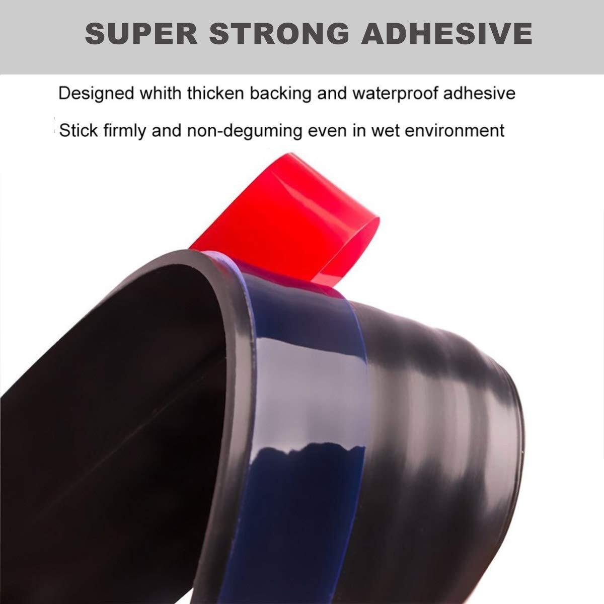 Door Draft Stopper 2 Pack Door Sweep 2"x39" Black Interior Exterior Soundproof