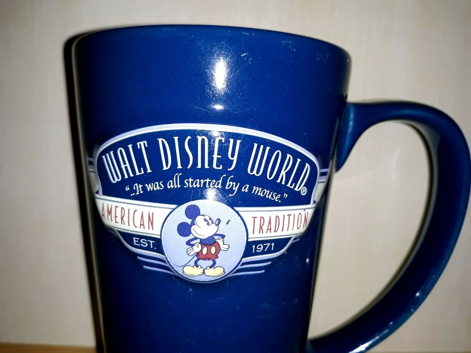 Walt Disney Mickey All Started By a Mouse Coffee Mug An American Tradition 1971