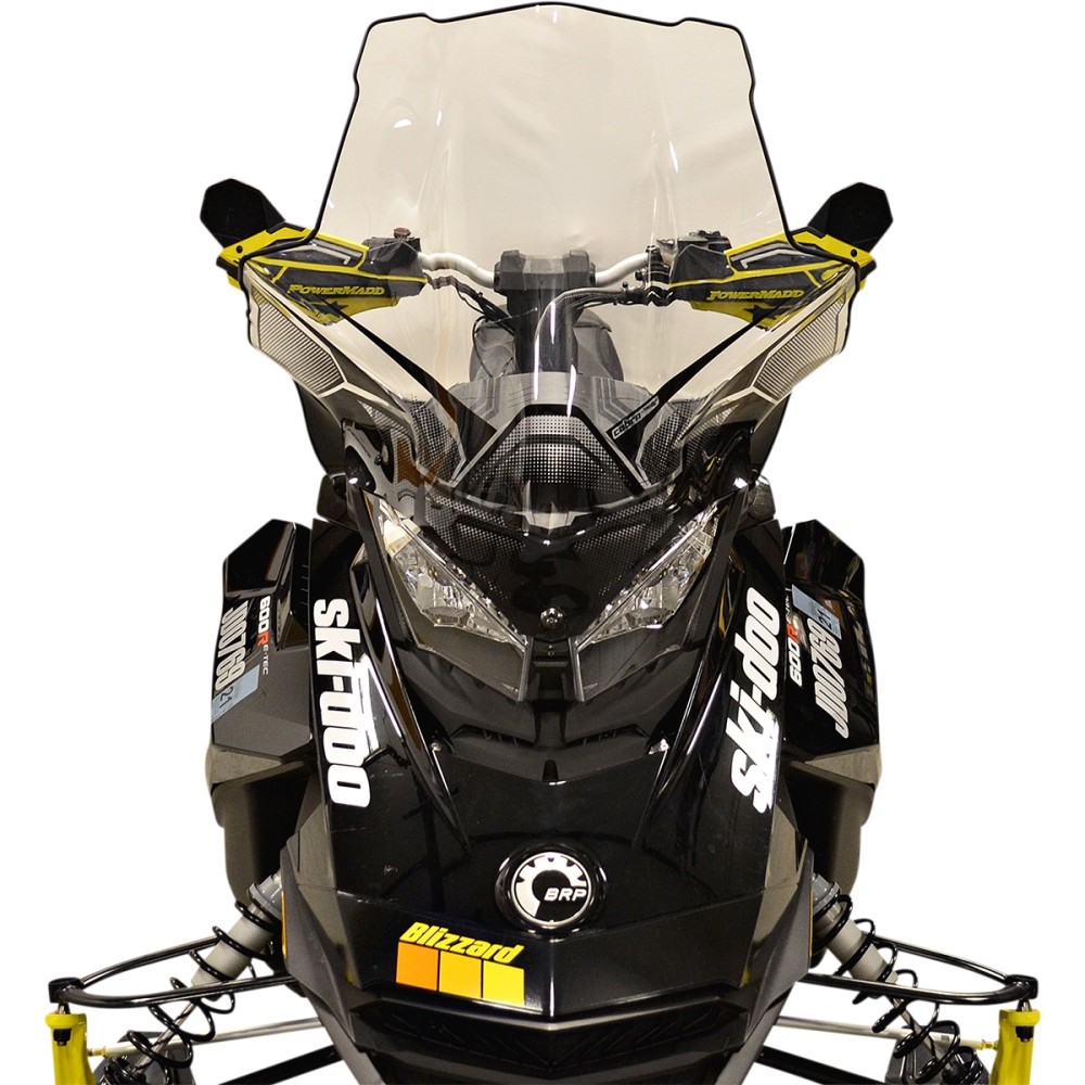 Powermadd 13640 Cobra Windshield - Tall - 22in. - Black Black
