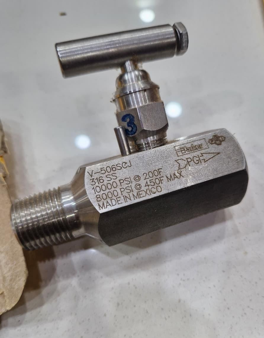 V-506SCJ Parker PGI High-Pressure Needle Valve.