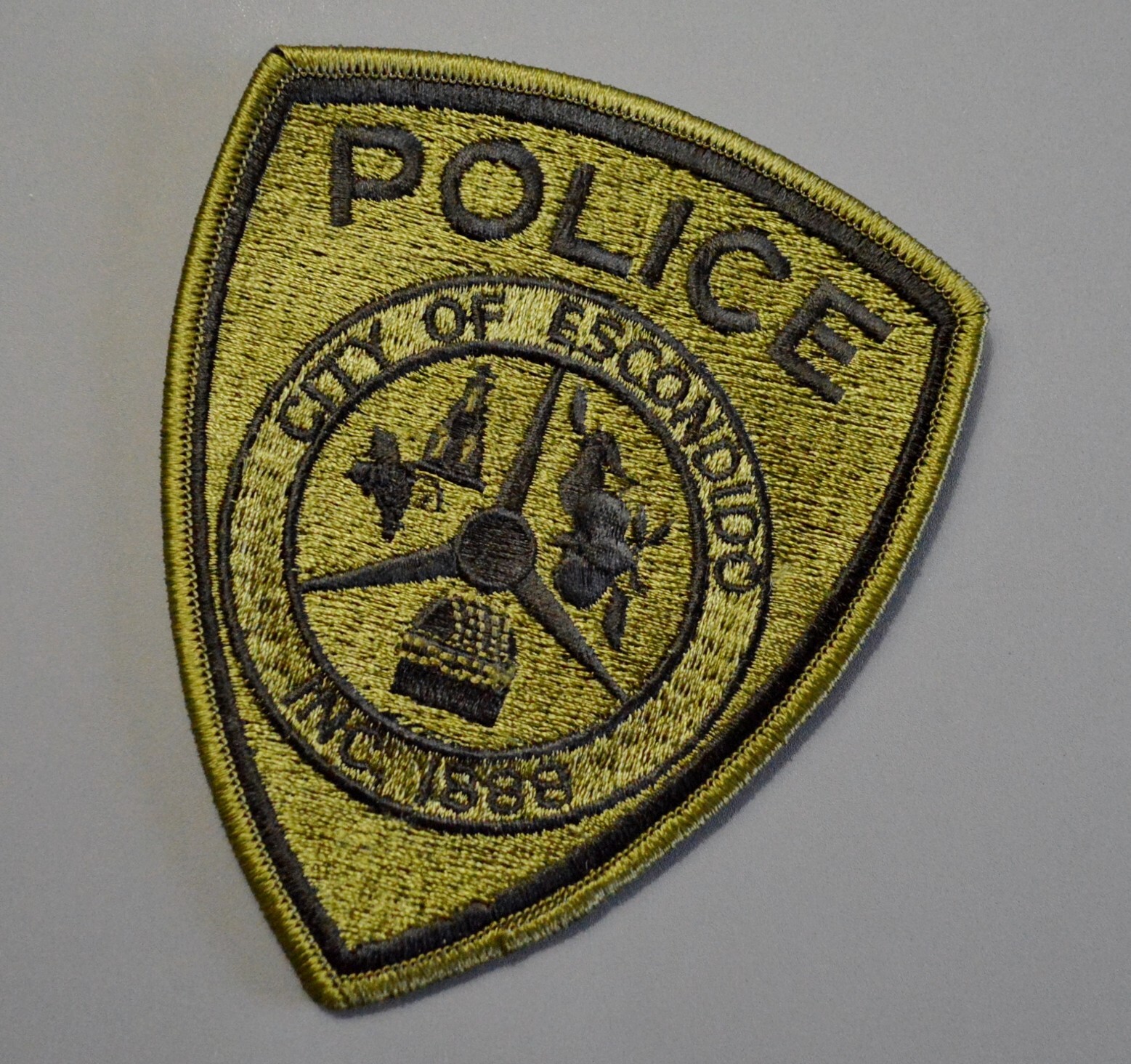 Escondido California Police Subdued Patch #2 ++ Mint San Diego County CA