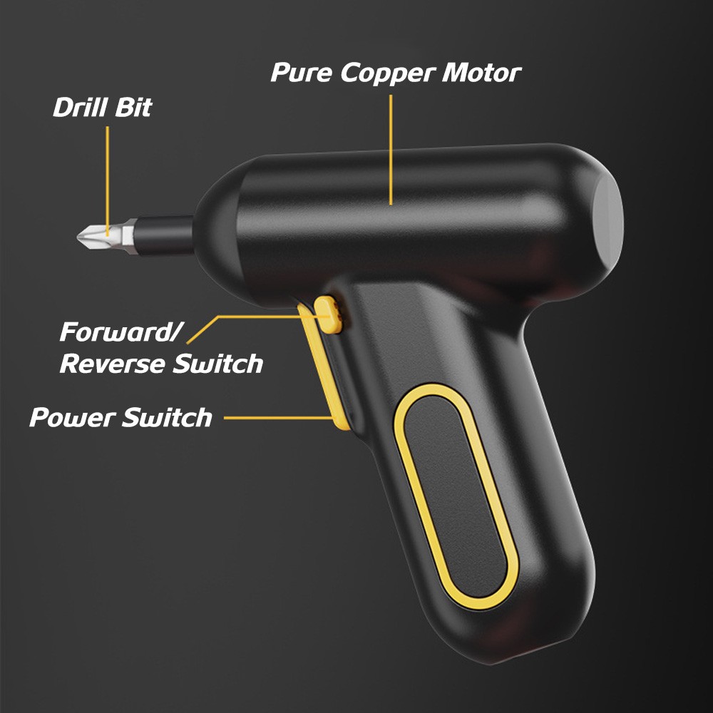 Electric Screwdriver Kit, 5Nm Screw Gun Rechargeable Maintenance Household Tool