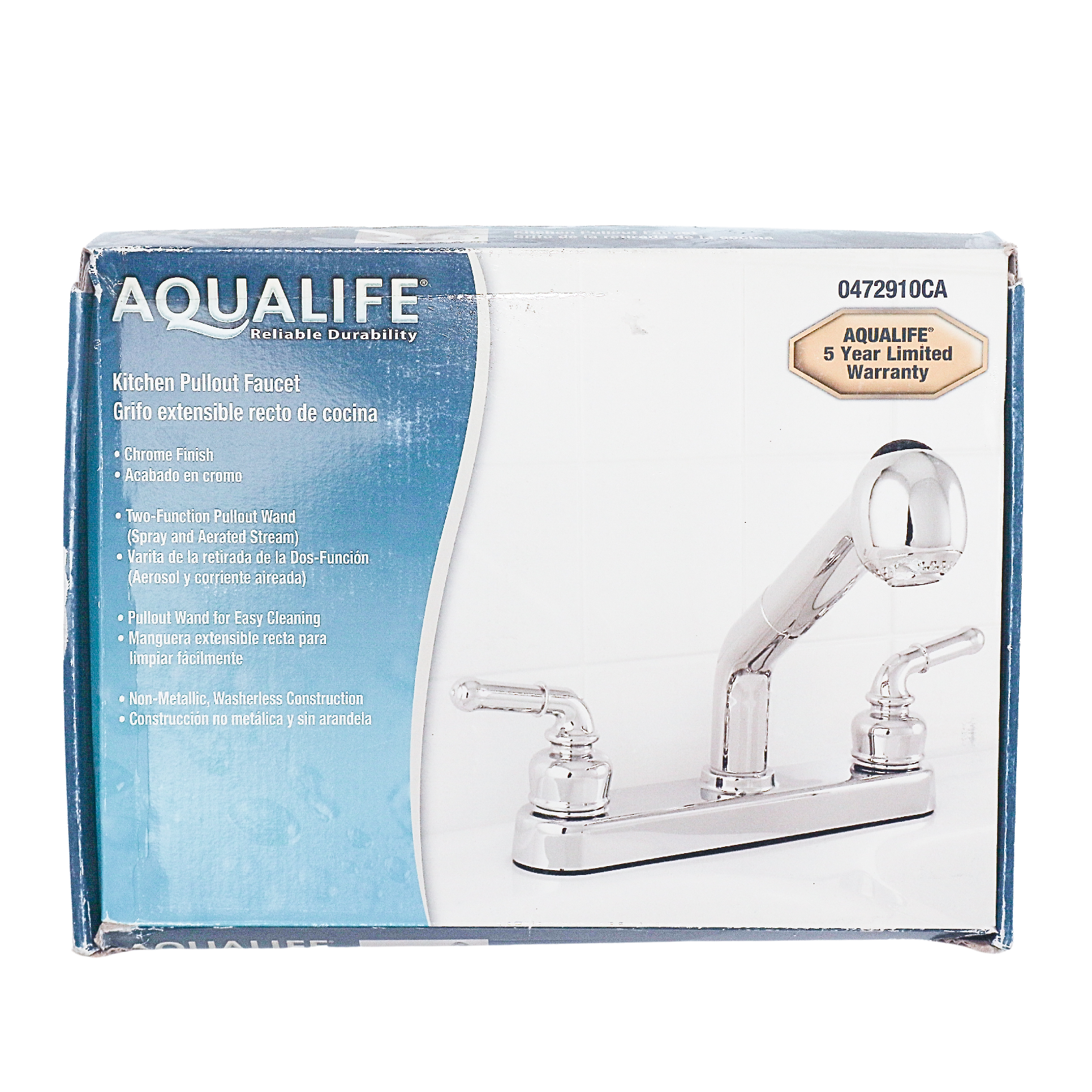 Aqualife 0472910CA Kitchen Pullout Faucet w/ Chrome Finish