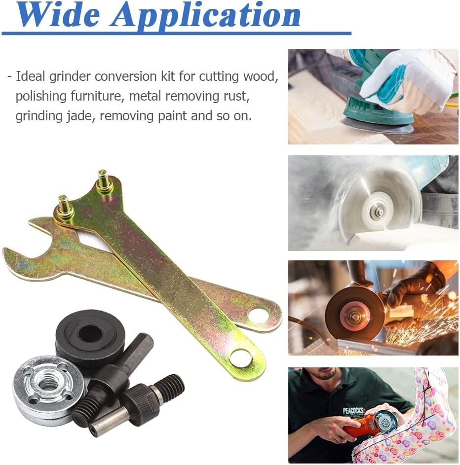 6 in 1 Electric Drill Conversion Angle Grinder Adapter Connecting Rod Kit, 6m...