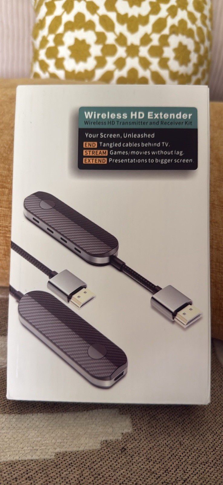 Wireless HDMI Transmitter Receiver Kit 1080P 60Hz USB-C Plug & Play