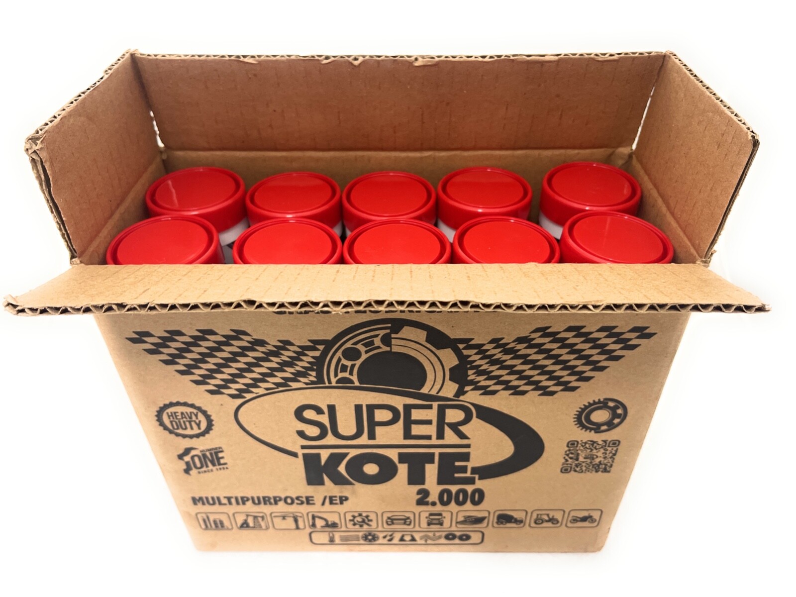 Lithium Grease Red n Tacky EP Cartridge Superkote 2000 / 14 oz. 10 Pack.