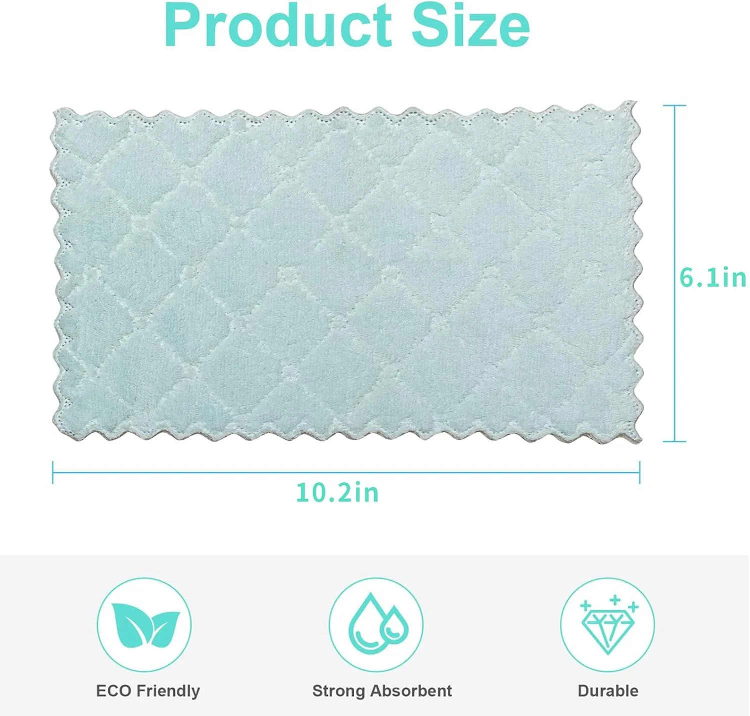 Bessrung 20 Pack Kitchen Dish Cloths, Super Absorbent Microfiber Cleaning Cloth