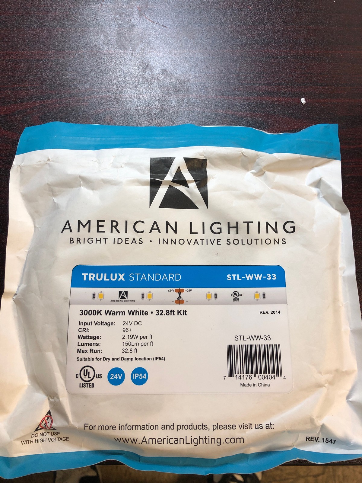 American Lighting STL-WW-33 Trulux 32.8-ft Warm White Indoor Tape Light Kit