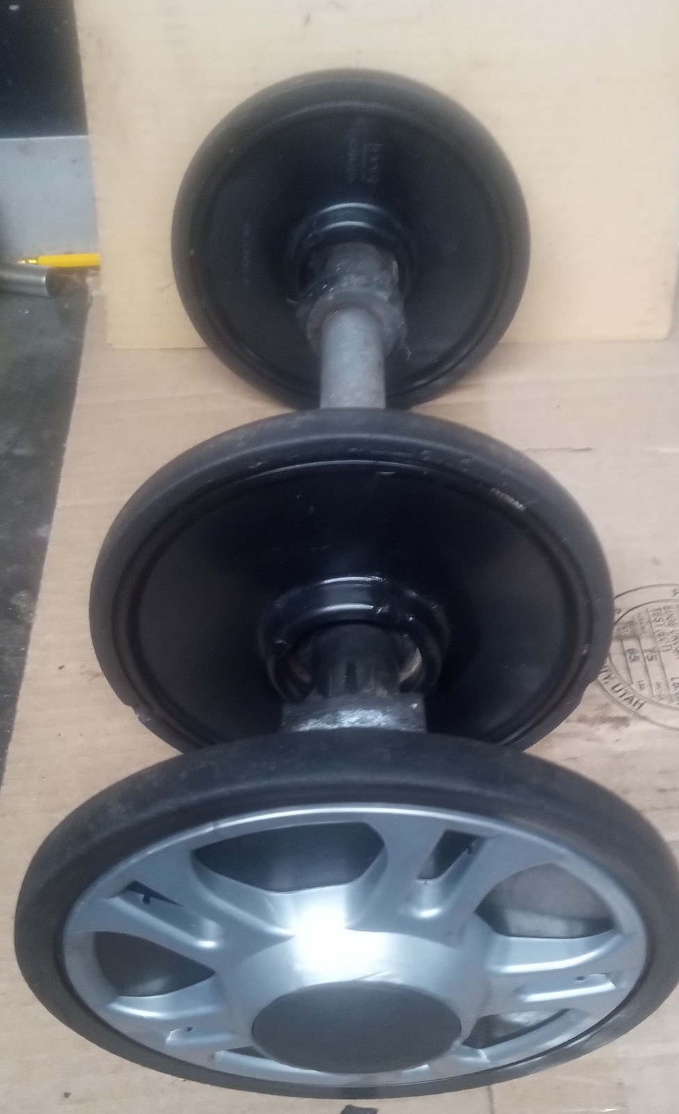 arctic cat t660 rear axle and idler wheels assembly complete