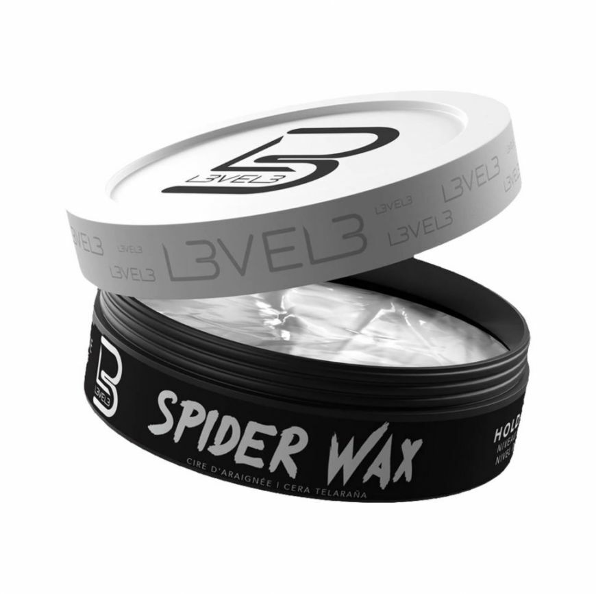 L3VEL3 Hair Styling Spider Wax 5 oz. | Fiber Texture, Strong Hold, Medium Shine