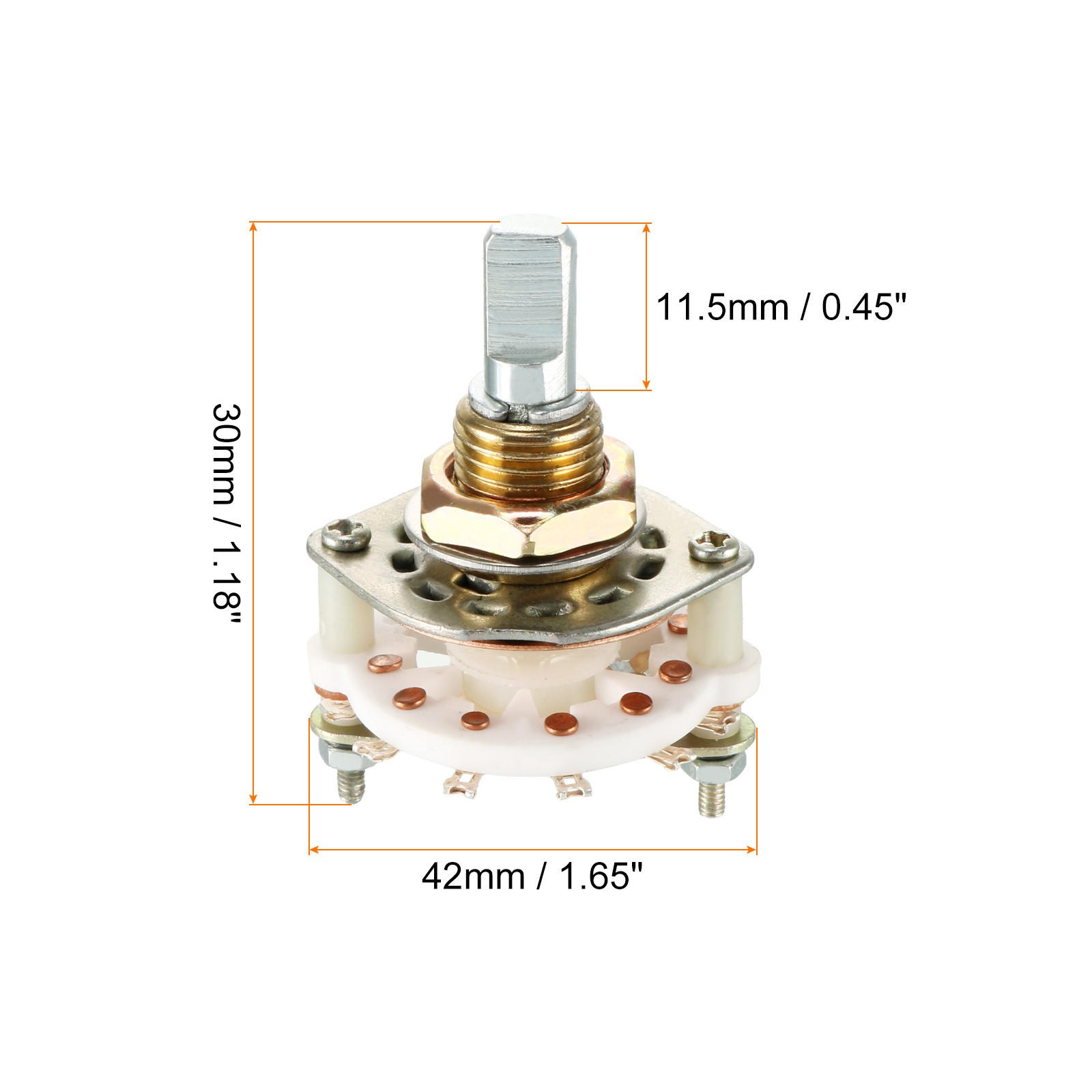 Band Selector Rotary Switch 1P7T Single Pole 7 Position 1 Deck