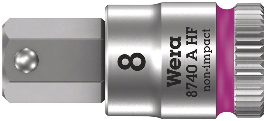 8740 A HF Zyklop Bit Socket 1/4" - Wera 8740 A HF Bit 1/4" - 8mm x 28mm -