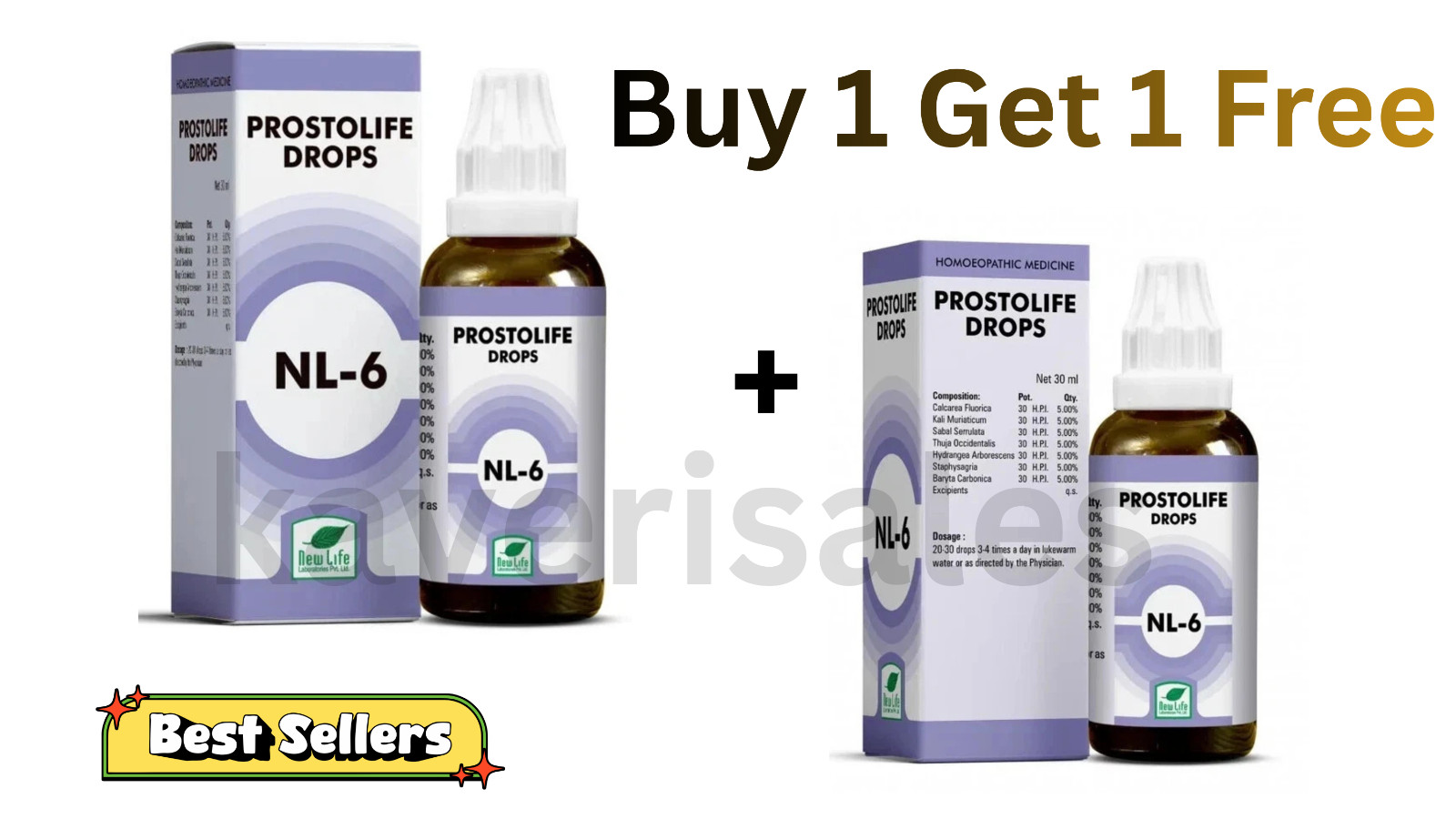 New Life NL-6 Prostolife Drops  Homeopathic Drop & Remedies Buy 1 Get 1 Free