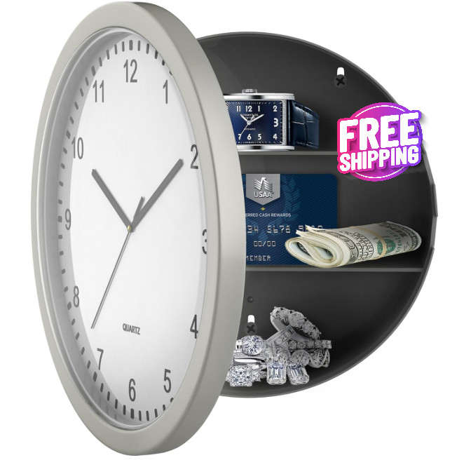 Reloj Caja fuerte Oculta Muro Secreto Joyería Seguridad Dinero Dinero Compartime