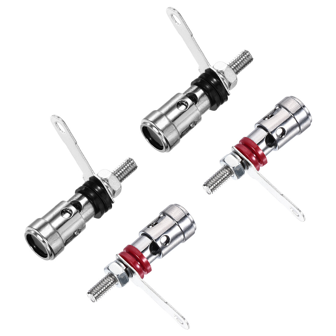 4Pcs Amplifier Terminal Connector Binding Post Push Quick Type 36mm Spring Load