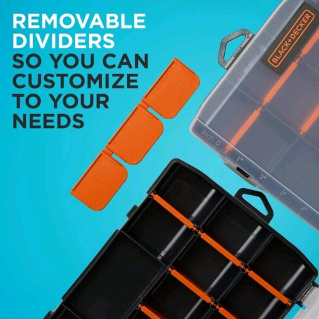 2 PACK - BLACK+DECKER® Small Parts Organizer Boxes