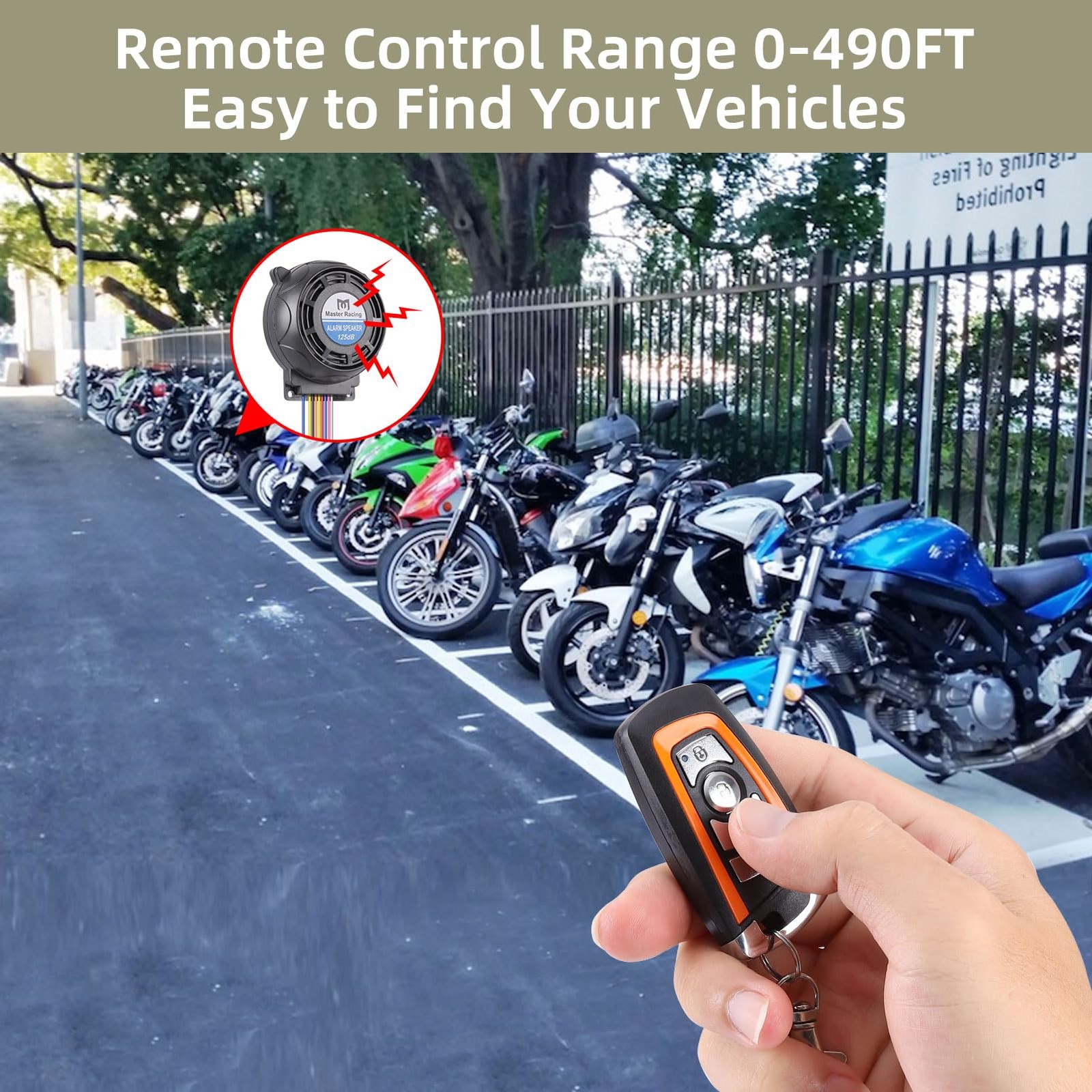 Motorcycle Remote Control Anti-Theft Alarm has Adjustable Sensitivity, Start ...