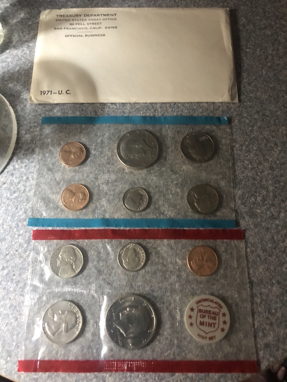 11PC 1971 United States Uncirculated Mint Set W/S Mint St