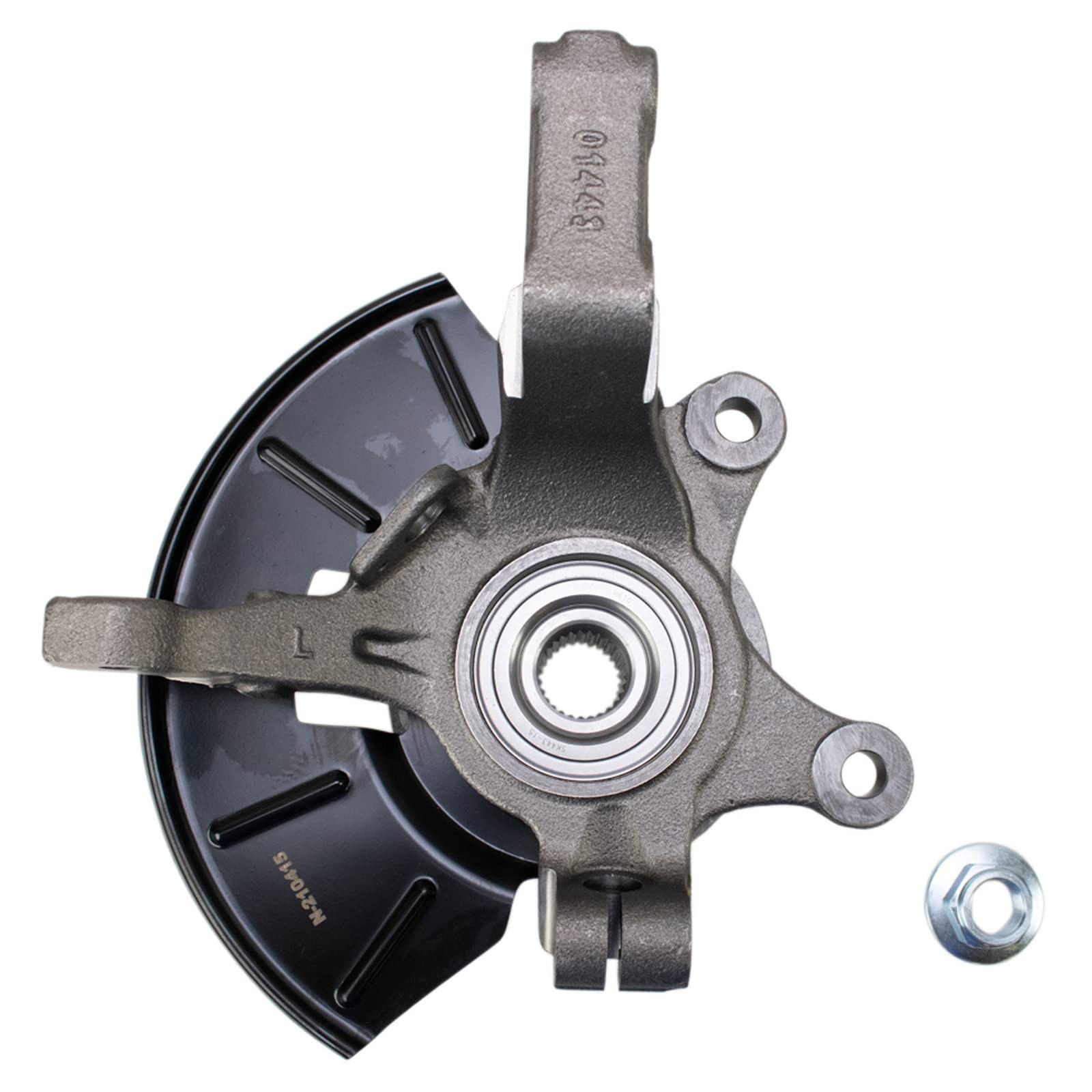 TRQ Front Wheel Bearing & Hub Assembly with Knuckle LH for Ford Mercury Mazda