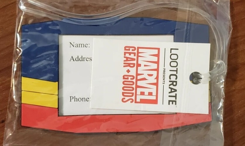 Loot Crate Marvel Gear + Goods Captain Marvel Luggage or Bookbag Tag NIP