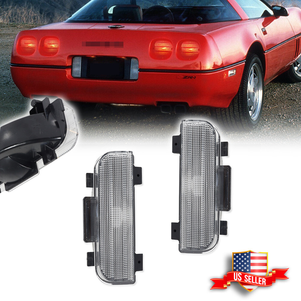 2PCS Clear Lens Tailgate Reverse Backup Lights Lamps for 1984-1990 Corvette C4