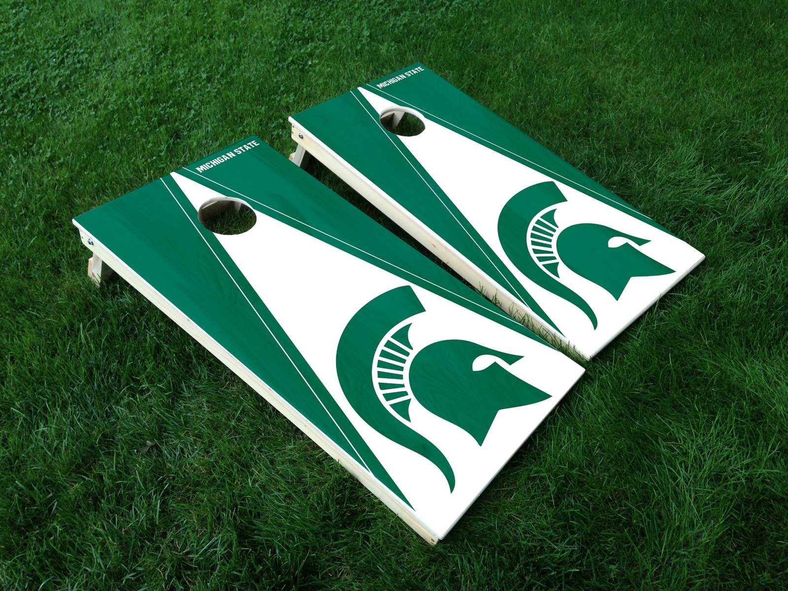 VINYL WRAPS Cornhole Board DECALS Michigan State Spartans 10 MSU Bag Game Toss