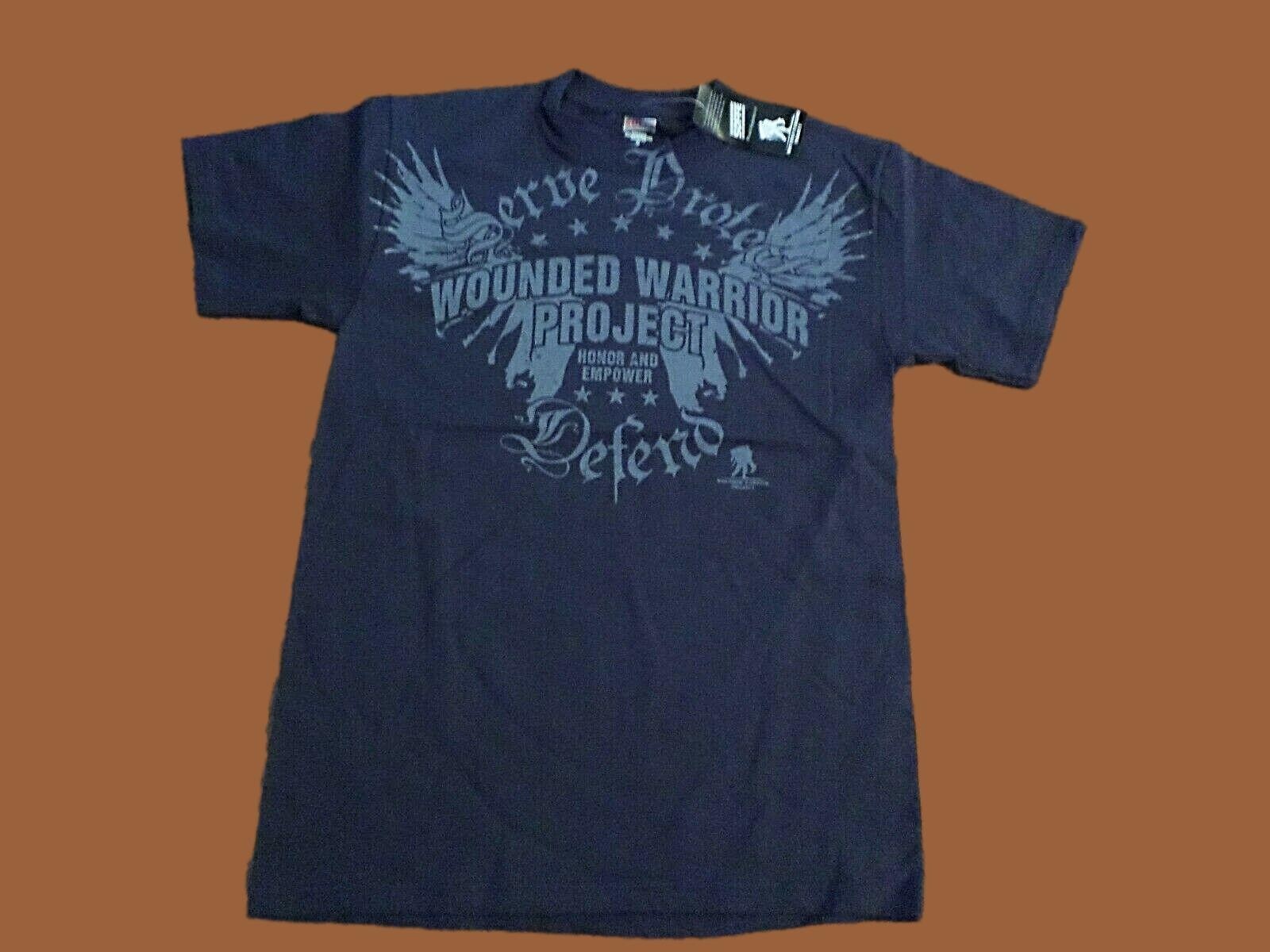 U.S MILITARY WOUNDED WARRIOR PROJECT T-SHIRT DARK BLUE SIZE SMALL