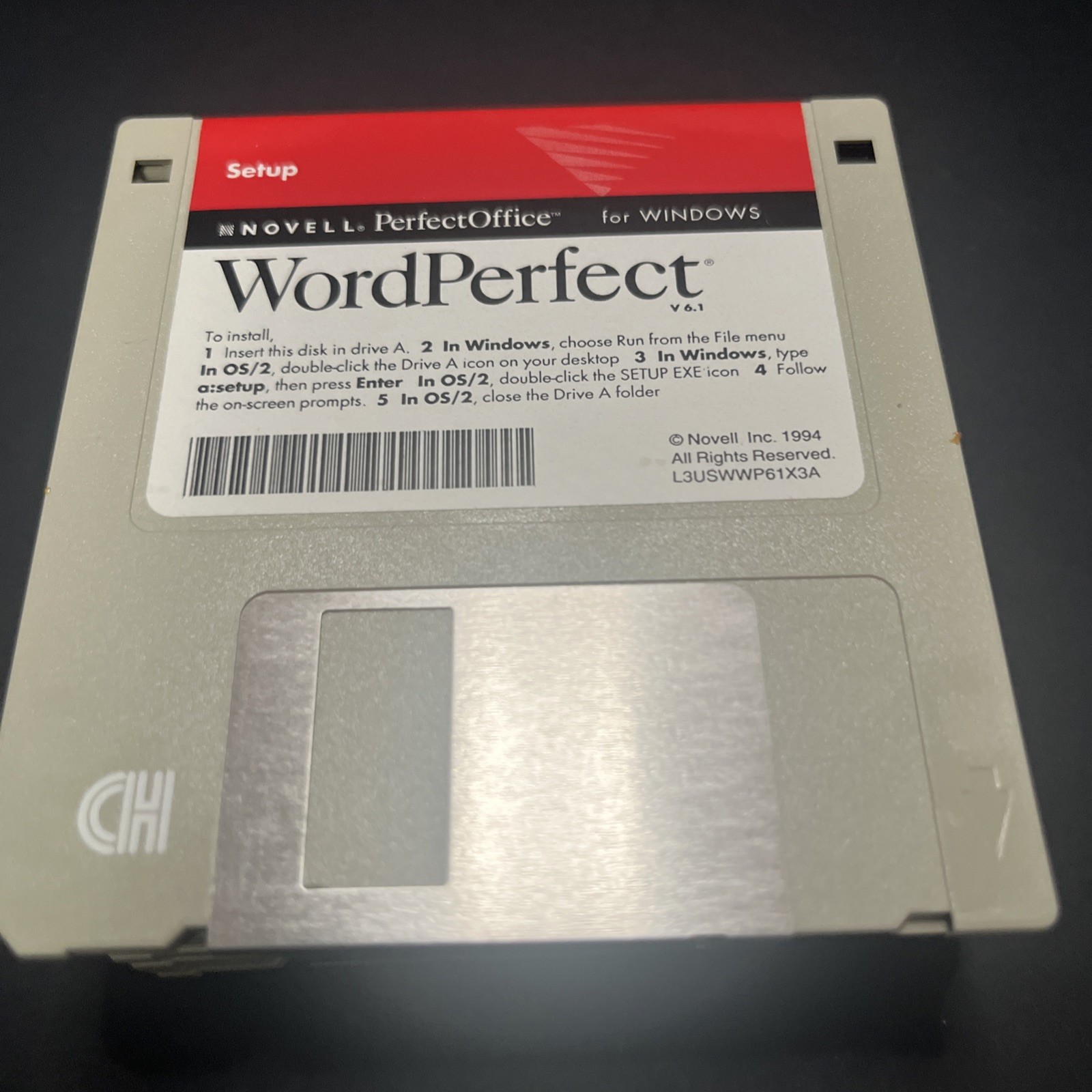 Vintage Novell WordPerfect for Windows Computer Program (10)3.5" Diskettes 1994