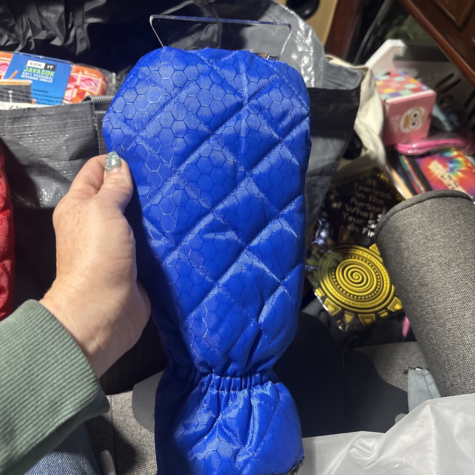 SCRUBIT Ice Scraper Glove Waterproof Snow Remover Windshield Fleece Mitt