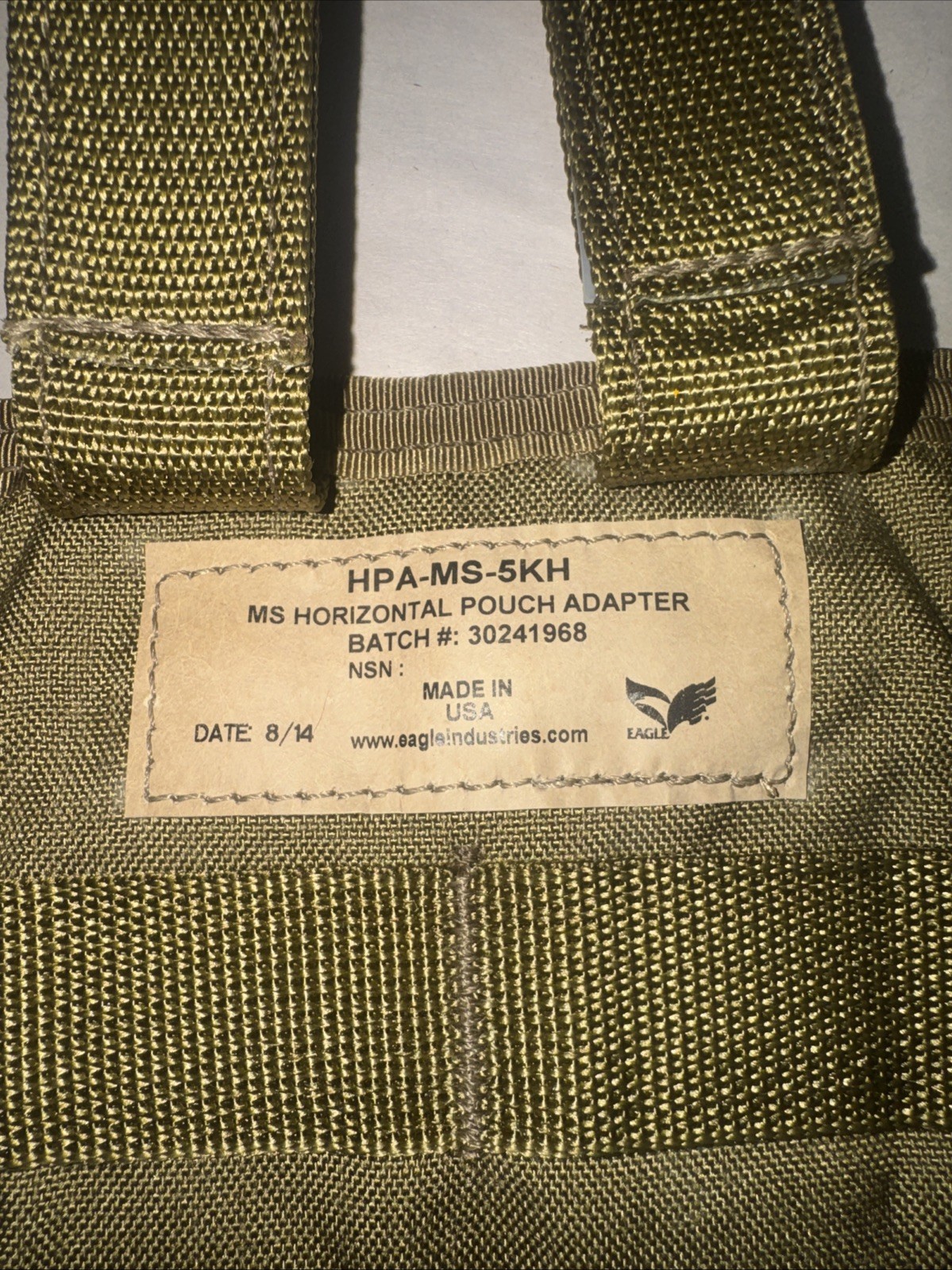 US Marine Corp Molle II Horizontal Pouch Adapter Coyote USMC Eagle Industries